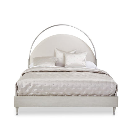 Eclipse Queen Upholstered Bed with LED Lights - Moonlight