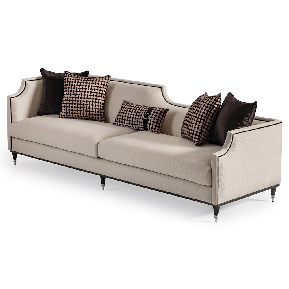 La Francaise Mansion Sofa - Cafe au Lait/Black