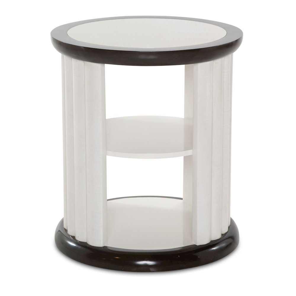 Paris Chic Round End Table - Espresso