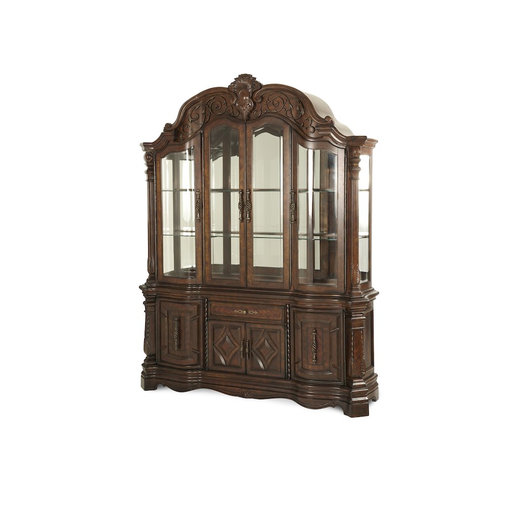 Windsor Court China Cabinet - Vintage Fruitwood
