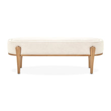 Camellia Field Accent Bench - Linen/Antique Gold