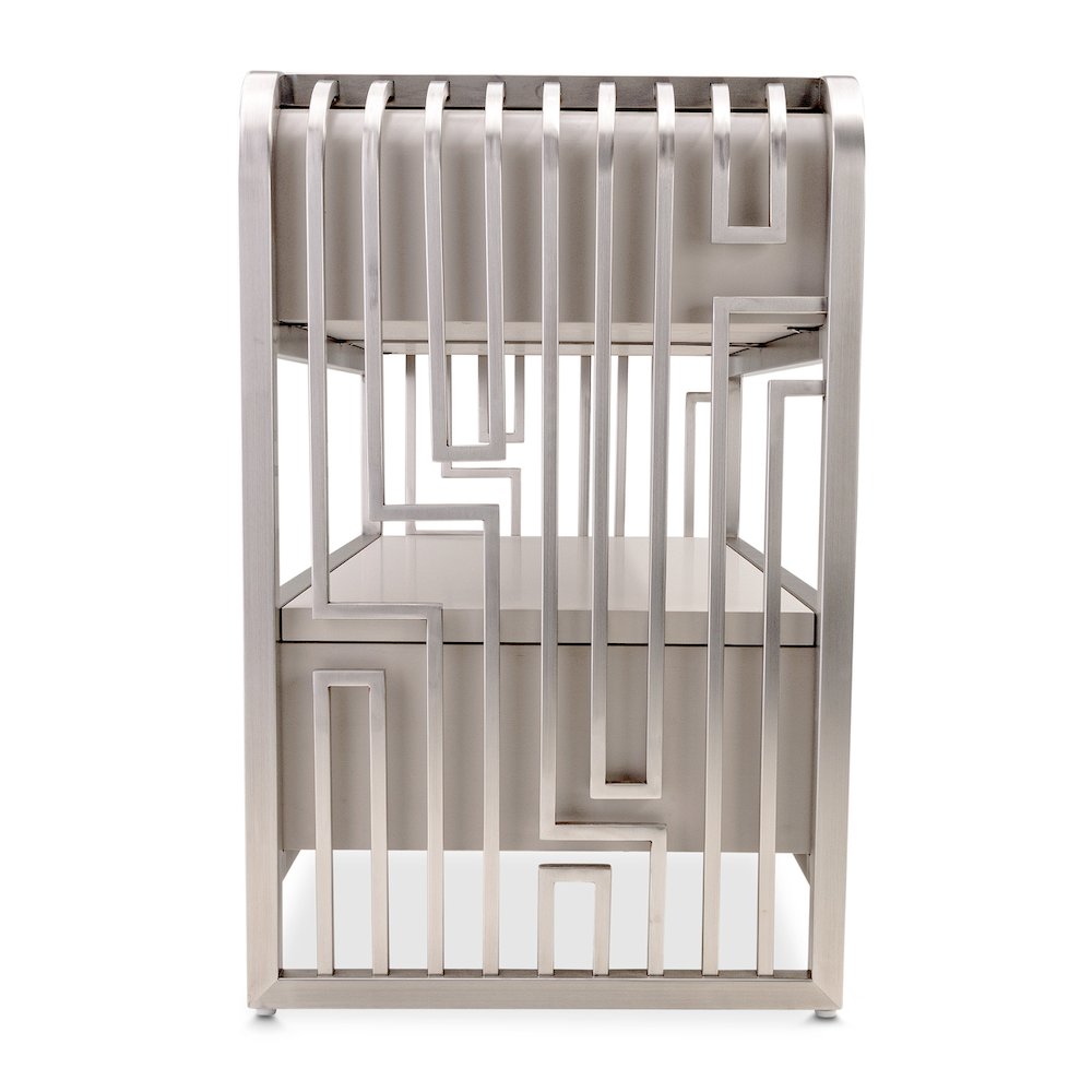 Roxbury Park Metal Nightstand - Stainless Steel