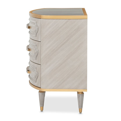 St. Charles 3-Drawer Nightstand - Dove Gray