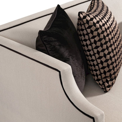 La Francaise Mansion Sofa - Cafe au Lait/Black