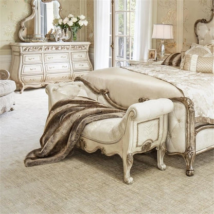 Napoli 56"x72" Faux-Fur Throw - Sand