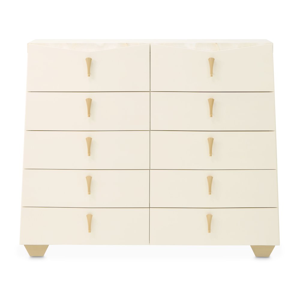 Fantosini 10-Drawer Mule Chest - Creamy Pearl