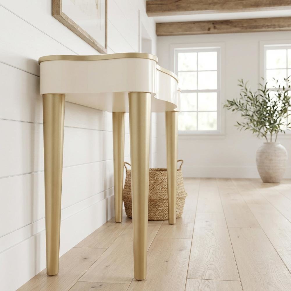 La Terrazza Console Table - Creamy Pearl