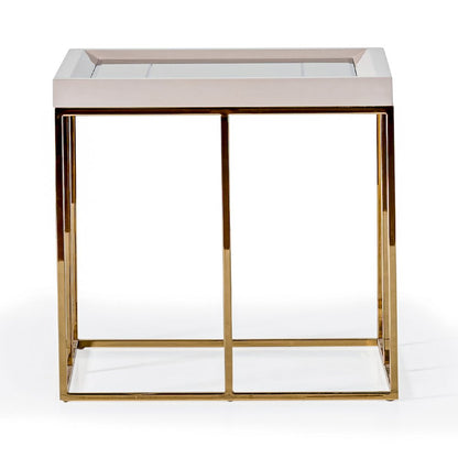 Carmela Side Table - Shimmer Ivory