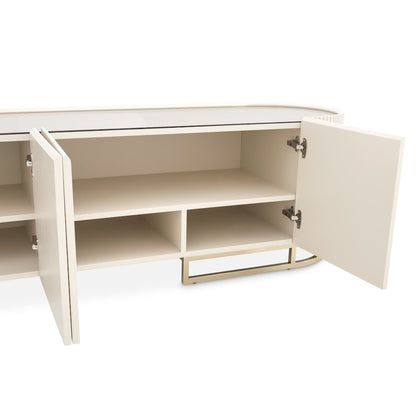 Lisbon Media Cabinet - Silken Matte Cream