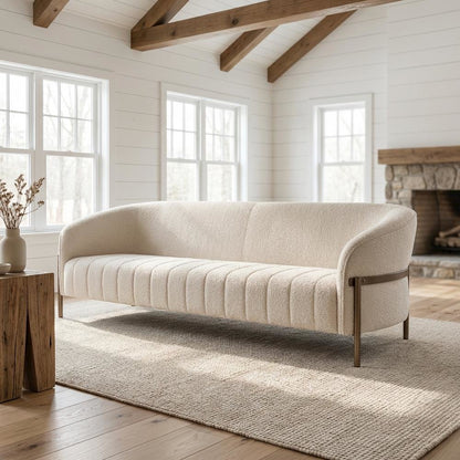 Lisbon Sofa - Oyster/Matte Bronze