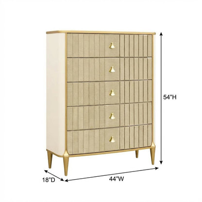 Scotts Square 5-Drawer Chest - Light Champagne