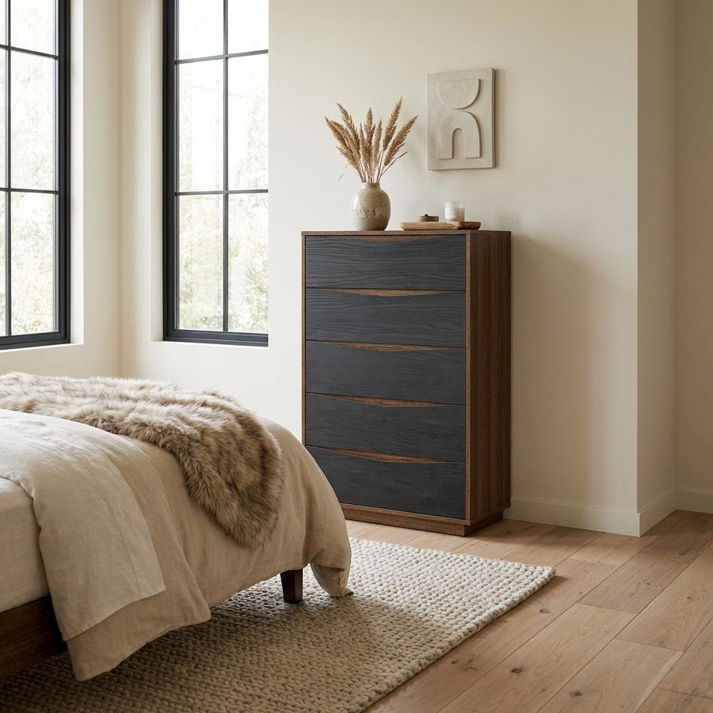 Kayner 5-Drawer Chest - Charcoal