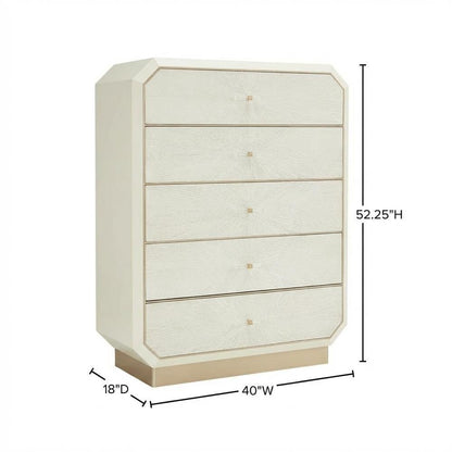 La Rachelle 5-Drawer Chest - Champagne