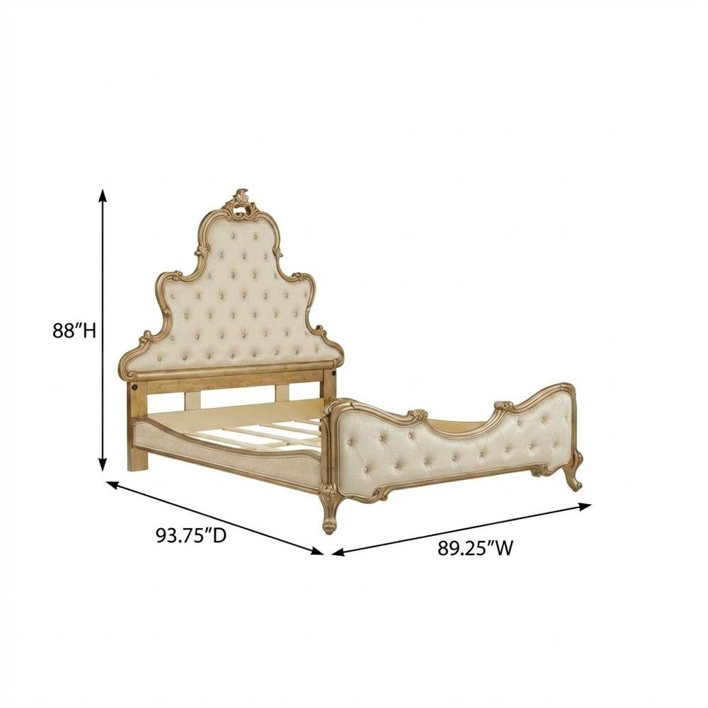 Platine de Royale Cal King Panel Bed - Antique Platinum