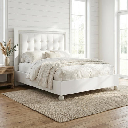 Sky Tower Queen Bed - Cloud White