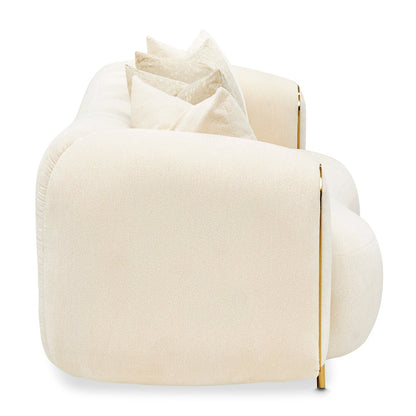 Sassani Loveseat - Crepe/Gold