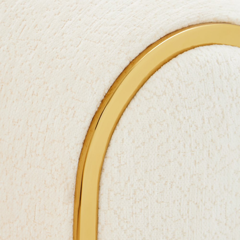 Sassani Loveseat - Crepe/Gold