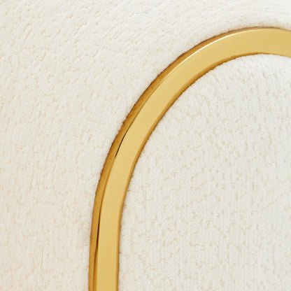 Sassani Loveseat - Crepe/Gold