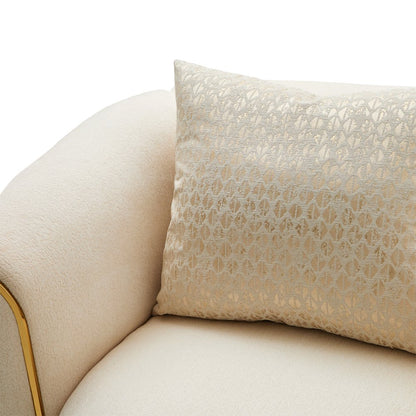 Sassani Accent Chair - Crepe/Gold