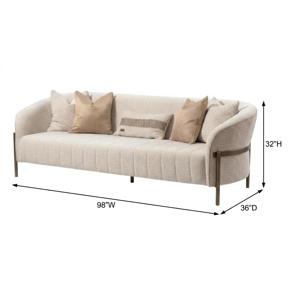 Lisbon Sofa - Oyster/Matte Bronze