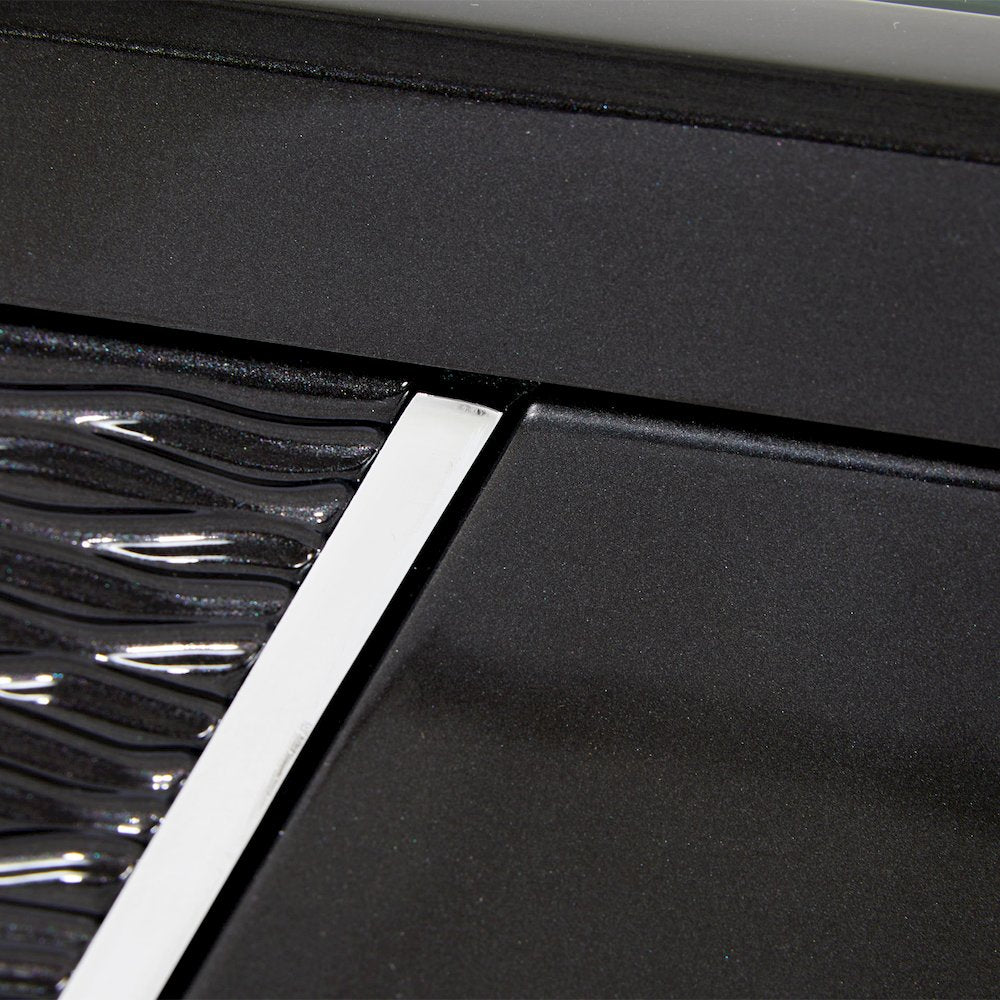 Carmela Console Table - Glossy Charcoal Sand