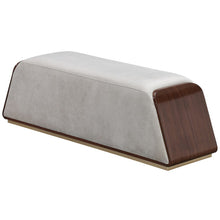 Houston Accent Bench - Porcini/Walnut