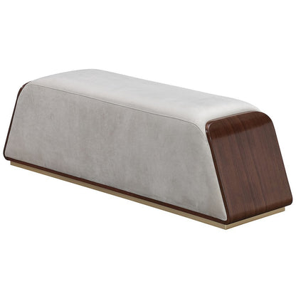 Houston Accent Bench - Porcini/Walnut