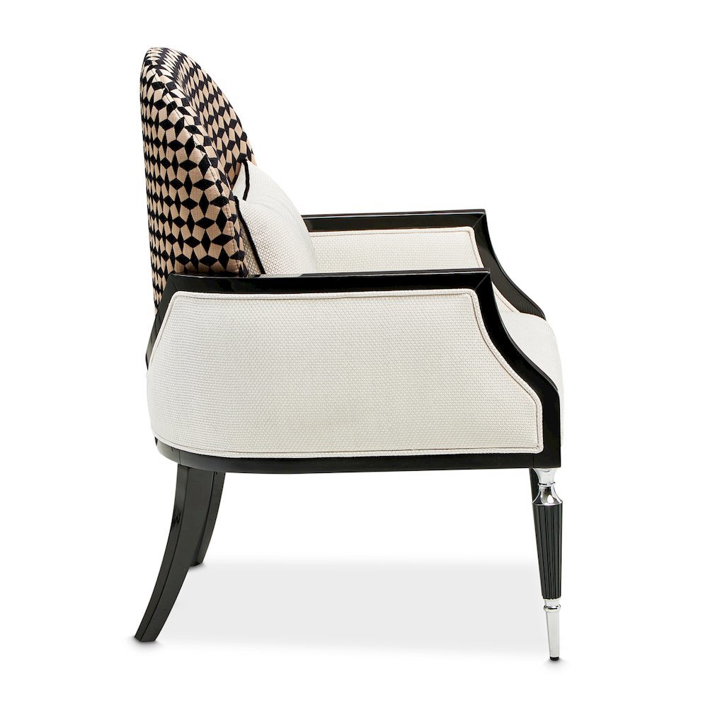 La Francaise Accent Chair - Cafe au Lait/Black