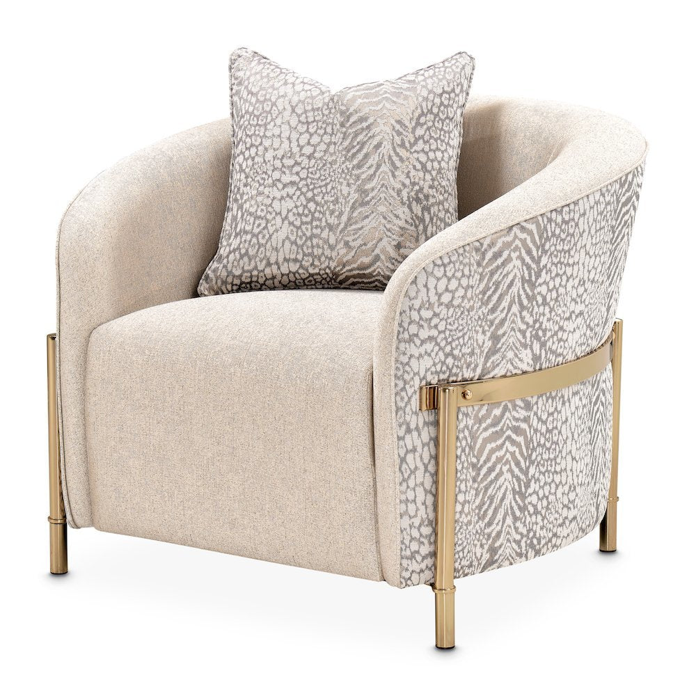 Gold Accent Chair, Comfy Reading Chair and Living Room Chair for Adults