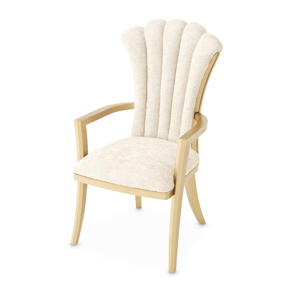 Fantosini Dining Arm Chair, Set of 2 - Natural/Gold