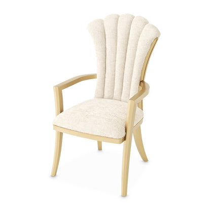 Fantosini Dining Arm Chair, Set of 2 - Natural/Gold