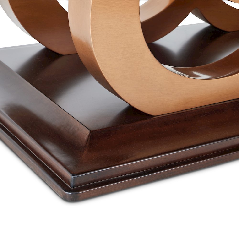 Camellia Field Rectangular Pedestal Dining Table - Warm Pecan