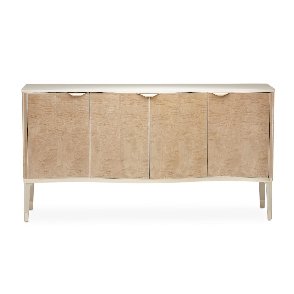 Elegant Blush Sideboard Buffet Cabinet with Storage and Bar Cabinet Use