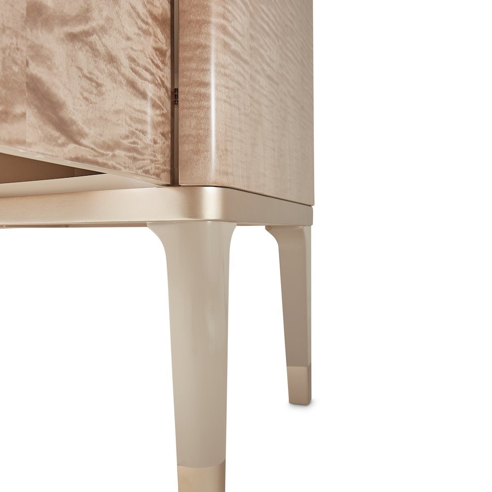Elegant Blush Sideboard Buffet Cabinet with Storage and Bar Cabinet Use