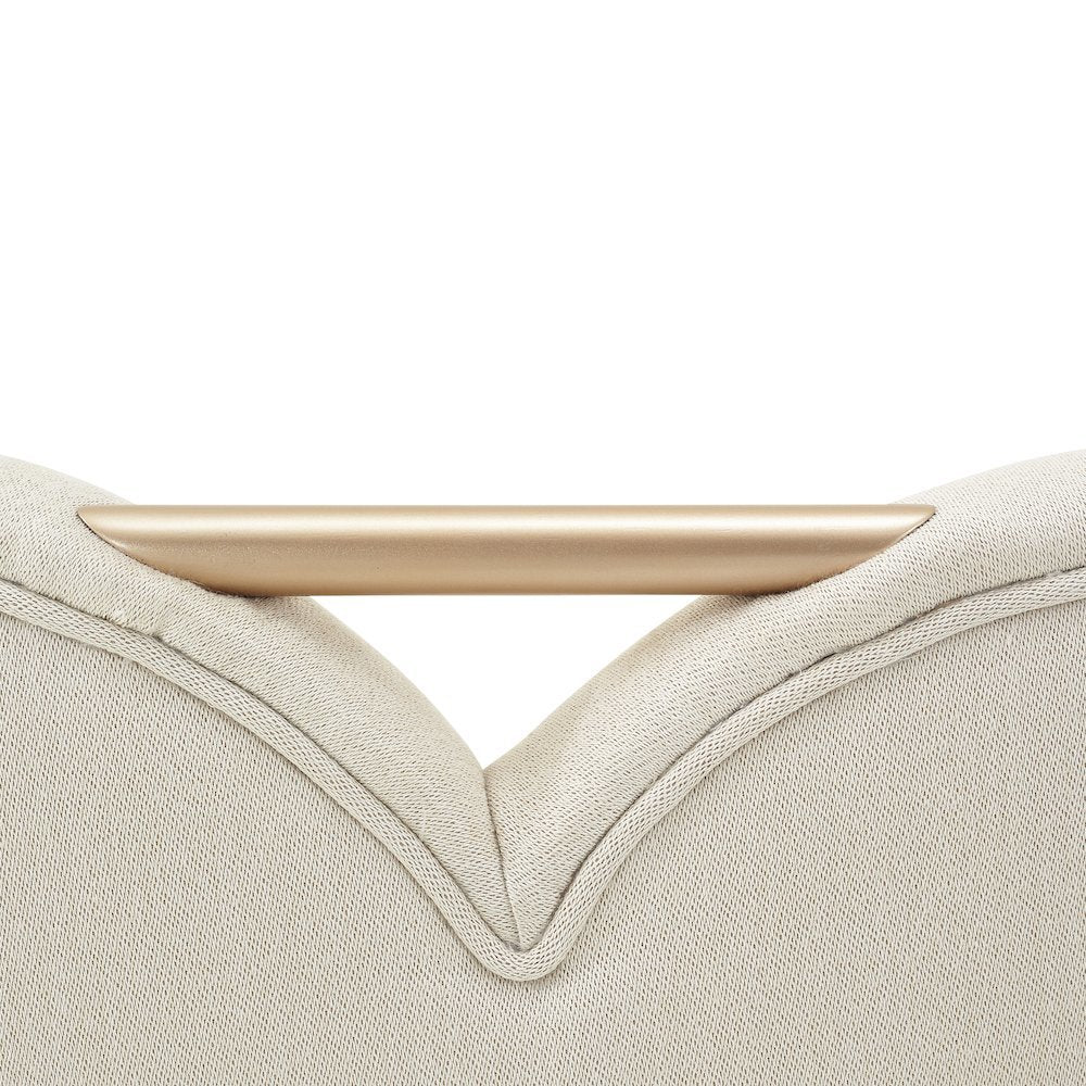 Elegant Upholstered Dining Chairs Set of 2 – Champagne Finished Side Chairs