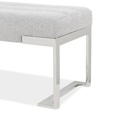 Tulip Accent Bench - Gray/Chrome
