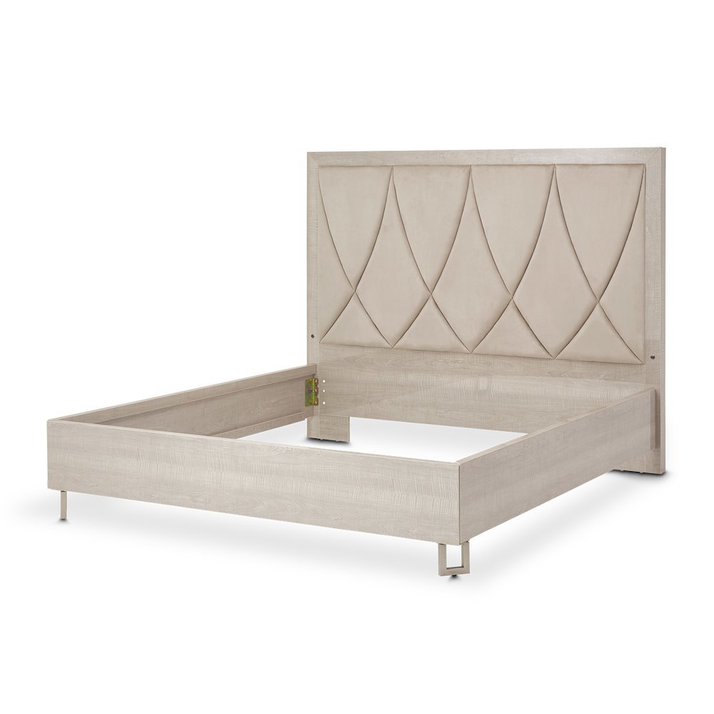 Marin Queen Panel Bed - Greige