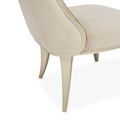 Velvet Chairs Set of 2, Beige Chairs for Dining Table with Tall Back