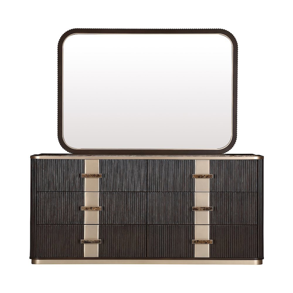 West Kensington Dresser with Mirror - Medium Espresso
