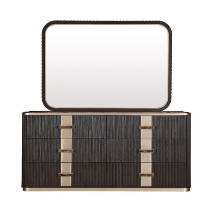 West Kensington Dresser with Mirror - Medium Espresso