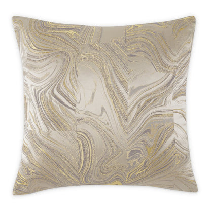 GLAMtastic Naomi 19" Square Pillow, Set of 2 - Champagne