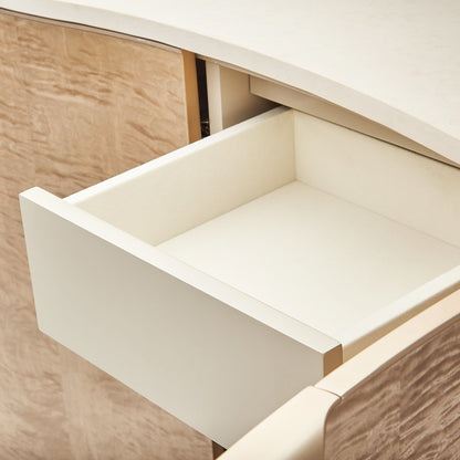 Elegant Blush Sideboard Buffet Cabinet with Storage and Bar Cabinet Use