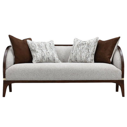 Houston Loveseat - Pebble/Walnut