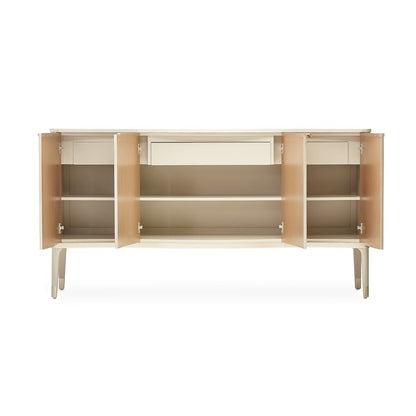 Elegant Blush Sideboard Buffet Cabinet with Storage and Bar Cabinet Use