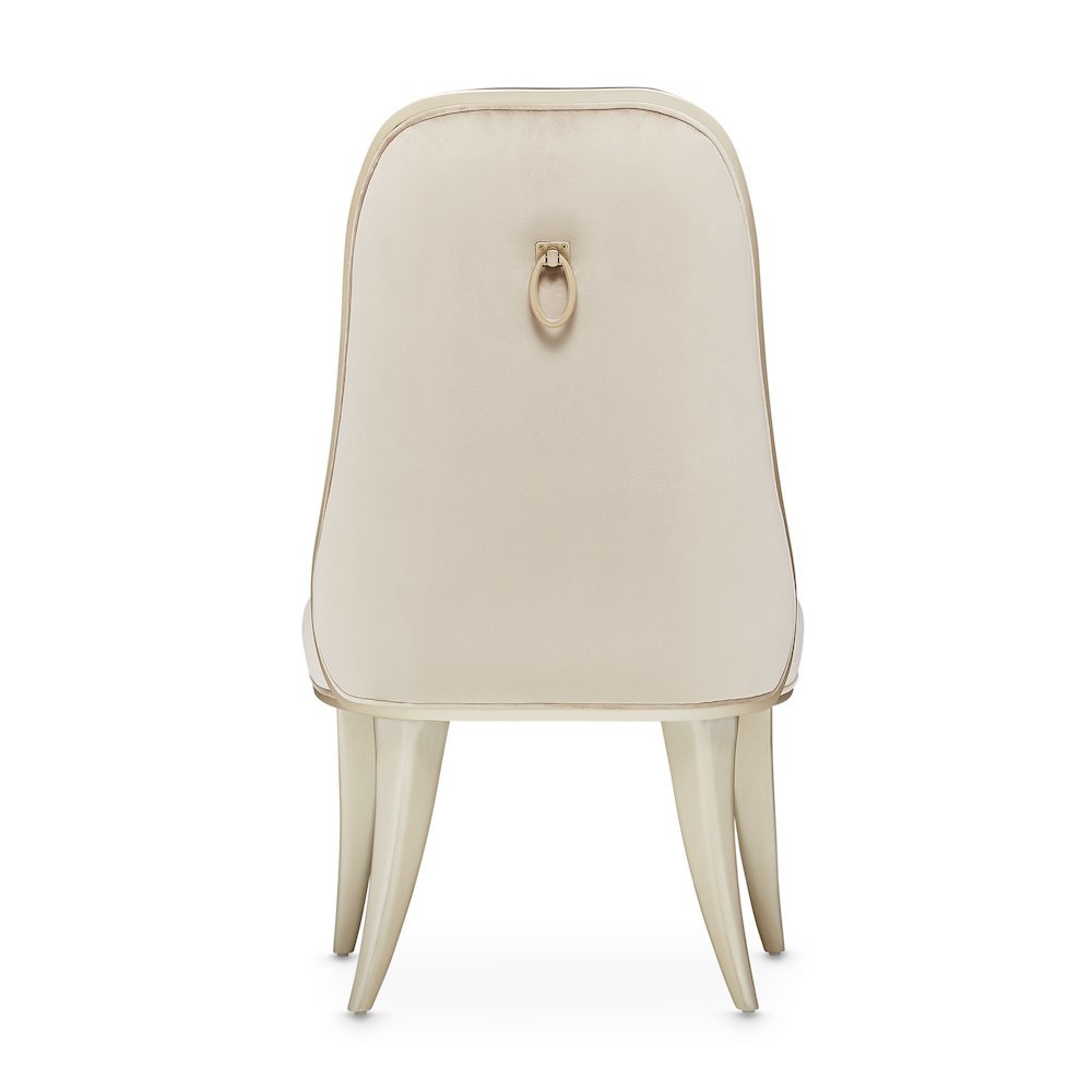 Velvet Chairs Set of 2, Beige Chairs for Dining Table with Tall Back