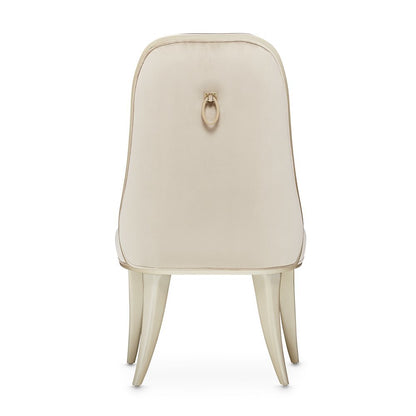 Velvet Chairs Set of 2, Beige Chairs for Dining Table with Tall Back