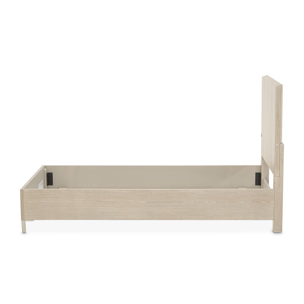 Lotus Bay Twin Panel Bed with LED Lights - Sand