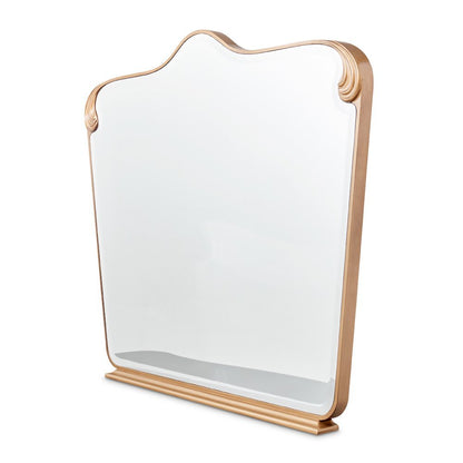 Camellia Field Dresser Mirror - Warm Pecan
