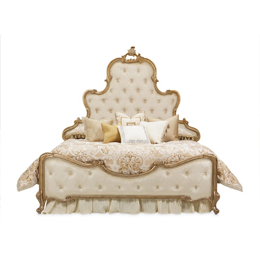 Platine de Royale Cal King Panel Bed - Antique Platinum