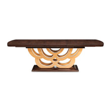 Camellia Field Rectangular Pedestal Dining Table - Warm Pecan